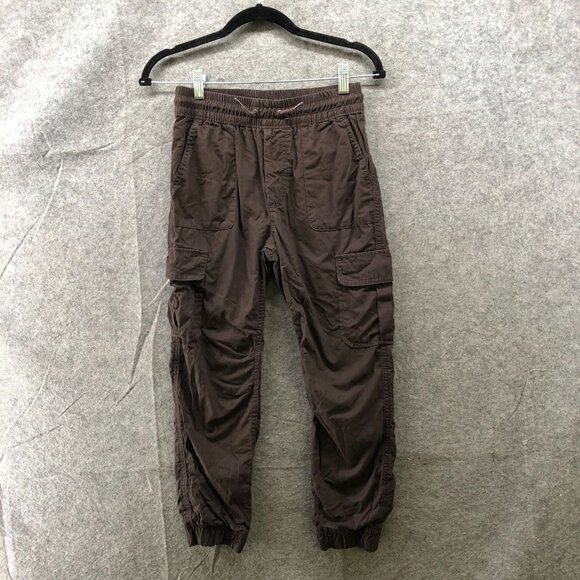 Gap Boys XL (12) Lined Cargo Jogger Pants Brown Cotton Fall Winter Pull On - Picture 3 of 9